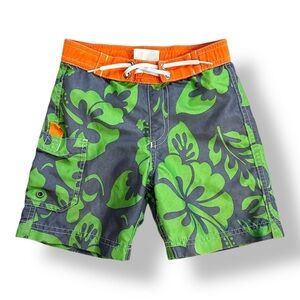 Hanna Andersson | Tropical Floral Print Swim Trunks (3T) 🌺